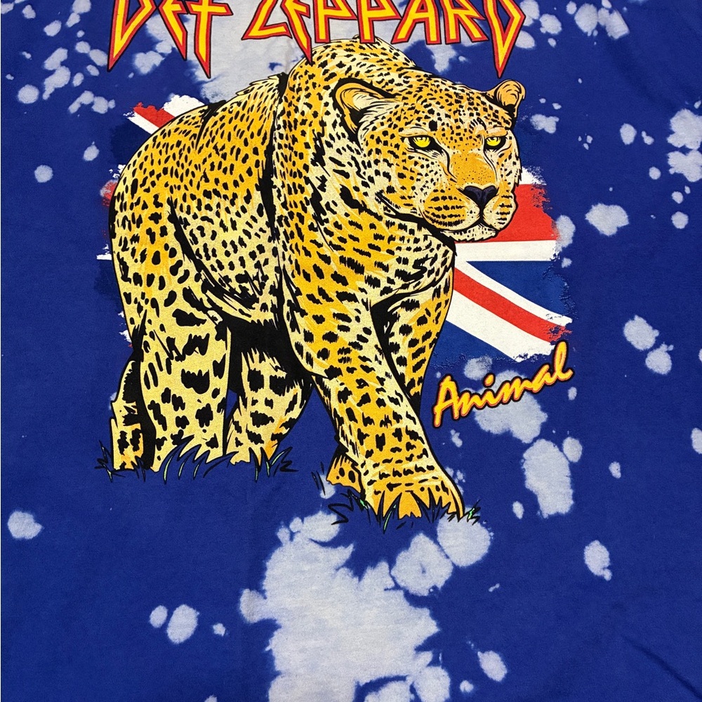 Def Leppard Blue and White Men’s or Women’s Unisex Graphic T-Shirt Size 2XL - Picture 3 of 7